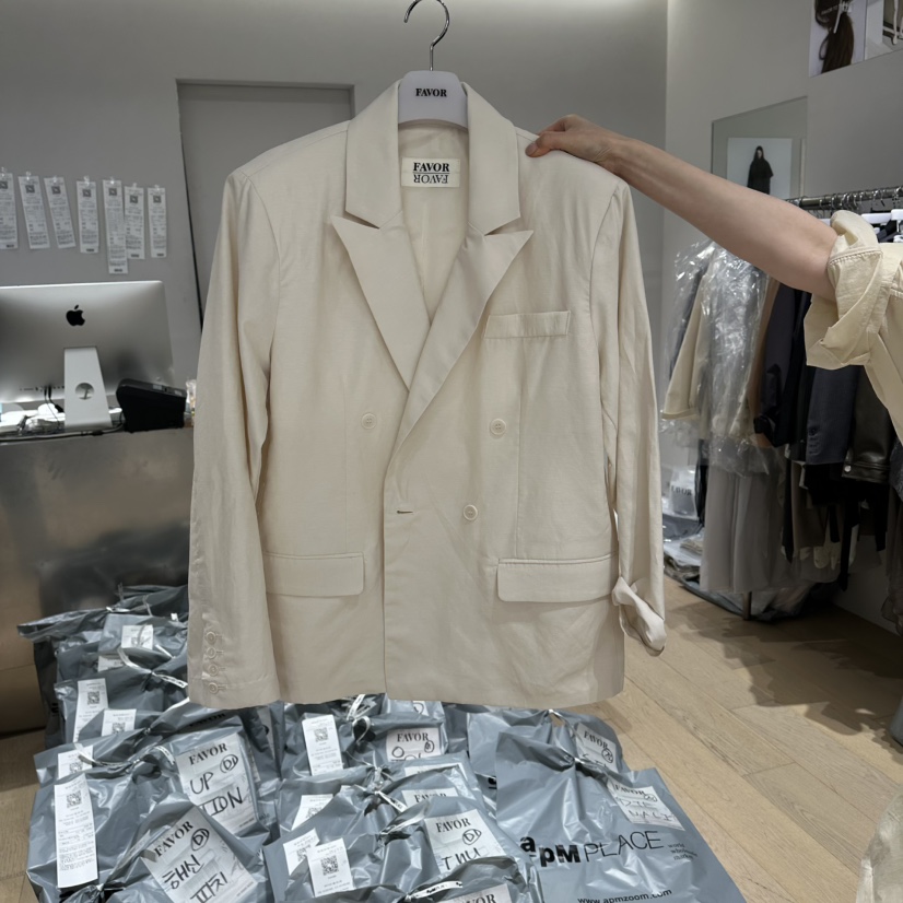 FAVOR-P韓國直郵女裝新款時尚熱賣職業26春夏休閑人氣夾克FAVOR-P夾克圖色1