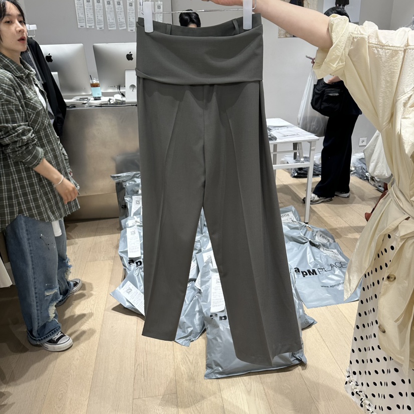 FAVOR-P韓國直郵實拍女士新品人氣職業26春夏休閑褲羅紋FAVOR-P休閑褲