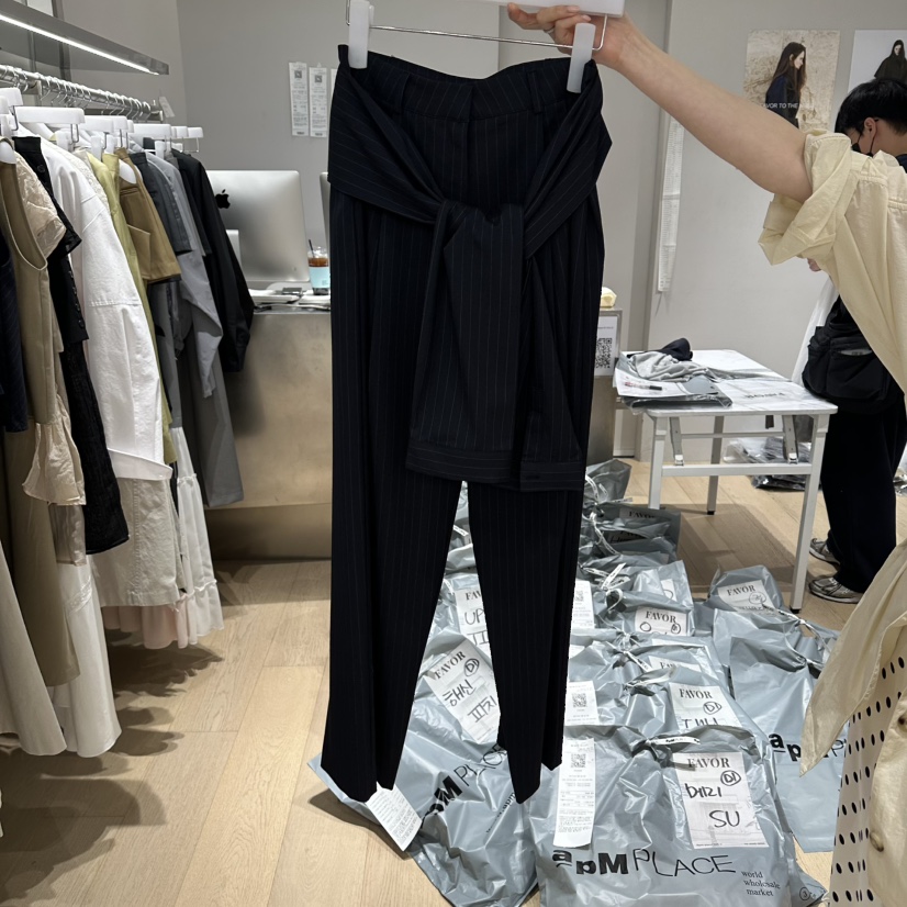 FAVOR-P韓國直郵實拍女士新品人氣職業26春夏休閑褲羅紋FAVOR-P休閑褲圖色2