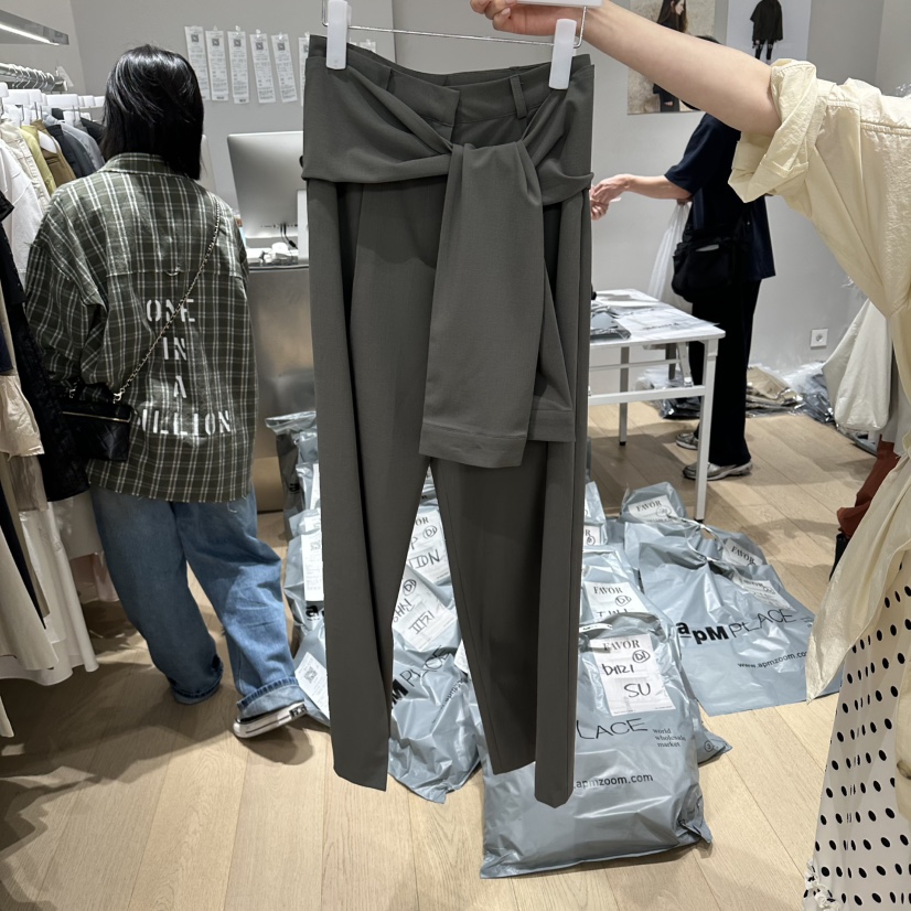 FAVOR-P韓國直郵實拍女士新品人氣職業26春夏休閑褲羅紋FAVOR-P休閑褲圖色3