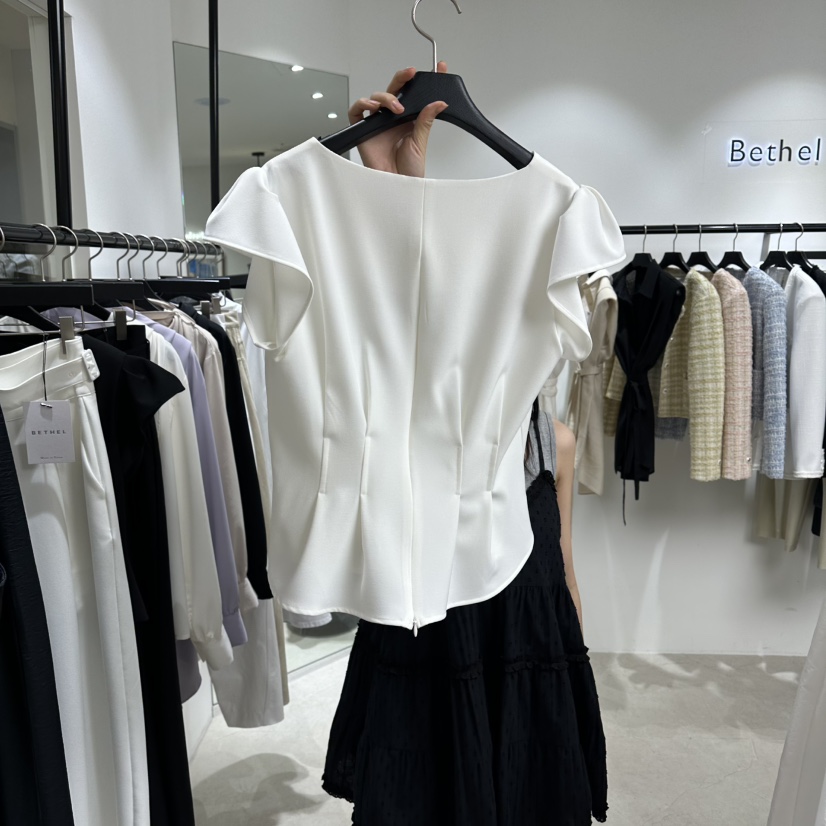 BETHEL韓國直郵女士新品熱賣26春夏人氣職業休閑襯衫蕾絲衫BETHEL襯衫/蕾絲衫