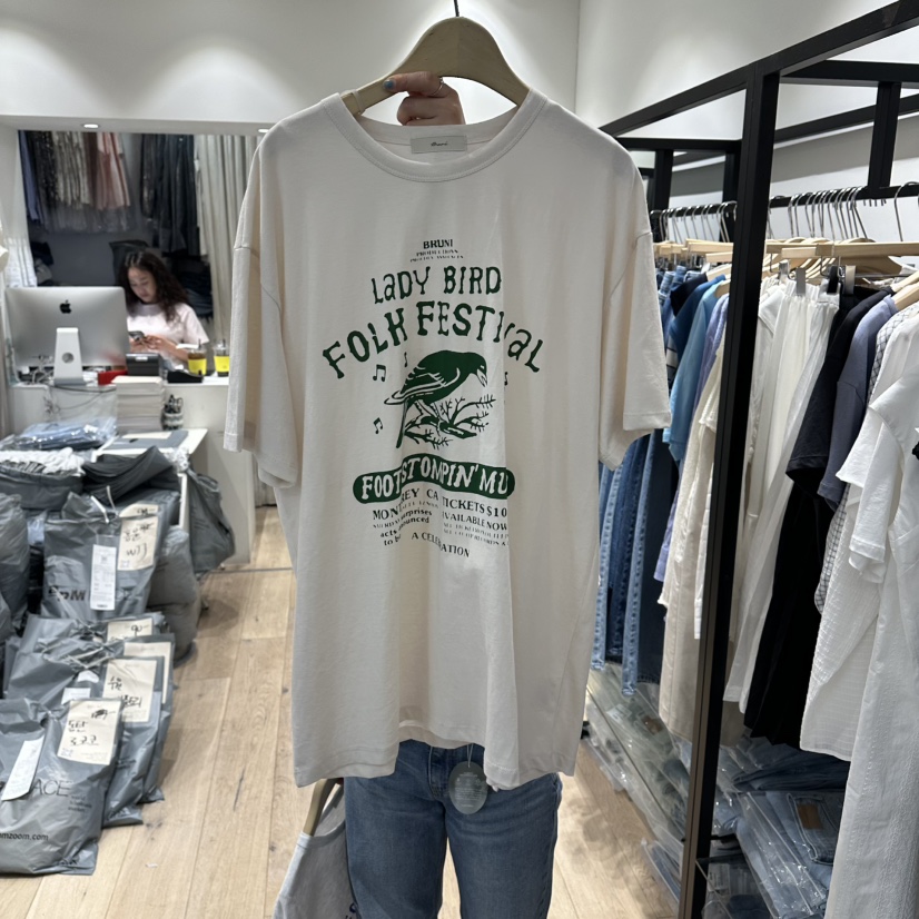 BRUNI/RICOTTA韓國直郵實拍女士新品人氣職業休閑26春夏T恤BRUNI/RICOTTAT恤圖色1