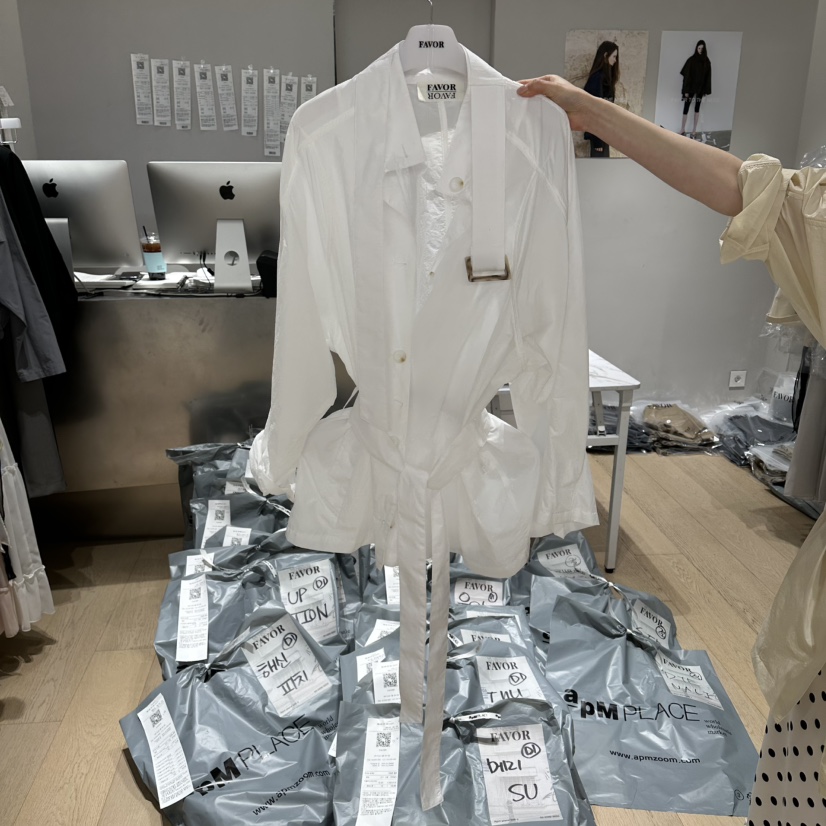 FAVOR-P韓國東大門代購女士新品26春夏熱賣職業夾克含腰帶FAVOR-P夾克圖色1