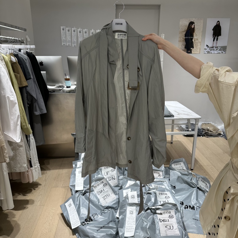 FAVOR-P韓國東大門代購女士新品26春夏熱賣職業夾克含腰帶FAVOR-P夾克圖色3