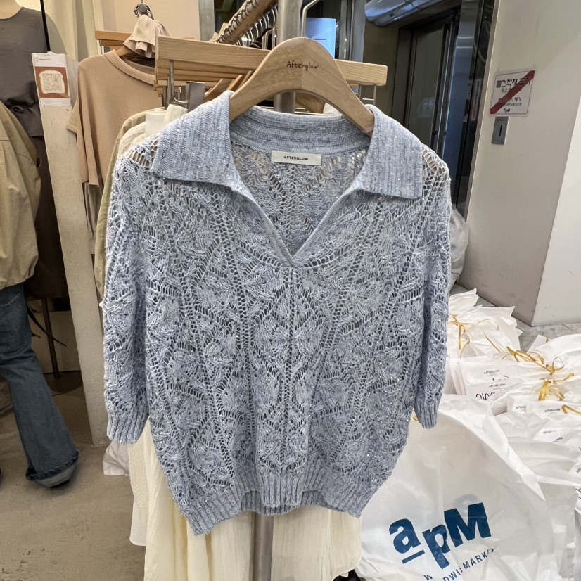 AFTERGLOW韓國直郵女裝新款熱賣26春夏職業時尚推薦針織衫AFTERGLOW針織衫圖色1