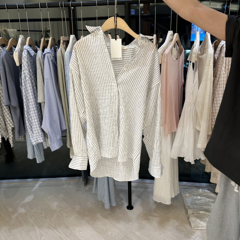 COPINER韓國東大門直郵女裝新品時尚休閑人氣26春夏襯衫蕾絲衫COPINER襯衫/蕾絲衫圖色1