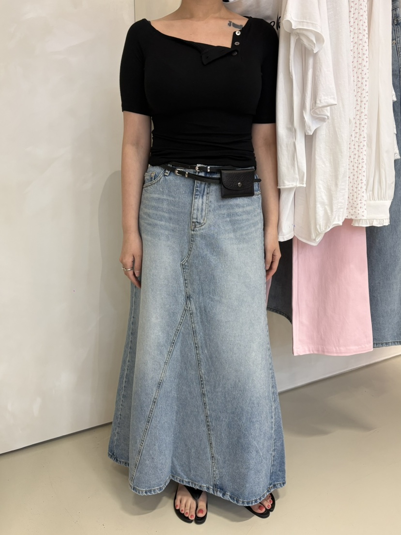 LIVE AID-P韓國直郵實拍女士新款時尚熱賣26春夏人氣長裙LIVE AID-P長裙