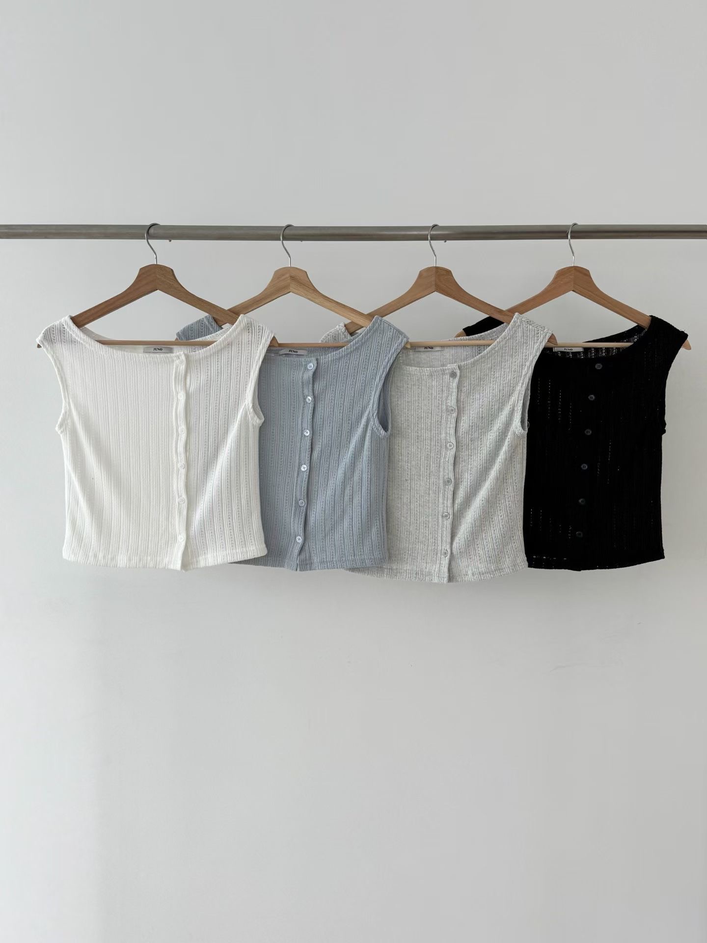 JUNO韓國代購女裝新品休閑推薦職業熱賣真品時尚吊帶背心JUNO吊帶/背心圖色3左三色