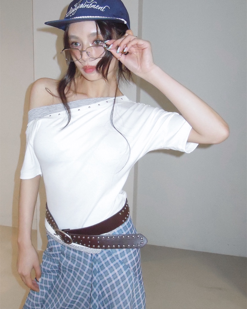 LIVE AID-P韓國直郵女士新品人氣推薦真品職業時尚熱賣T恤LIVE AID-PT恤