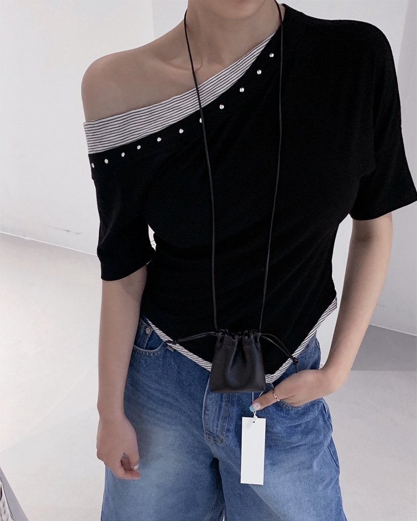 LIVE AID-P韓國直郵女士新品人氣推薦真品職業時尚熱賣T恤LIVE AID-PT恤