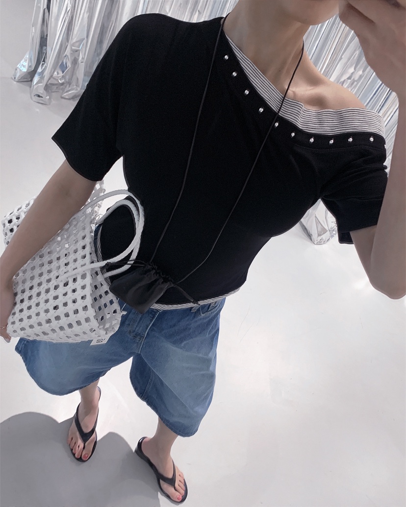 LIVE AID-P韓國直郵女士新品人氣推薦真品職業時尚熱賣T恤LIVE AID-PT恤