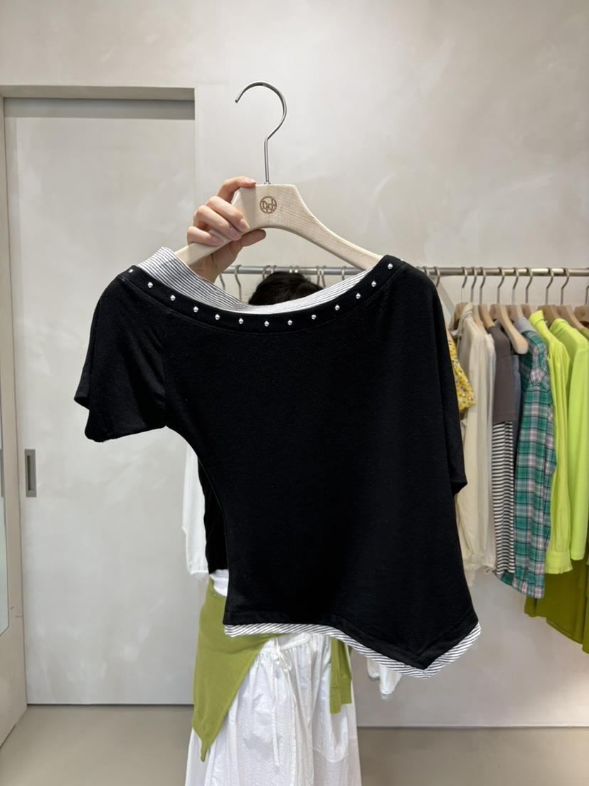 LIVE AID-P韓國直郵女士新品人氣推薦真品職業時尚熱賣T恤LIVE AID-PT恤圖色2