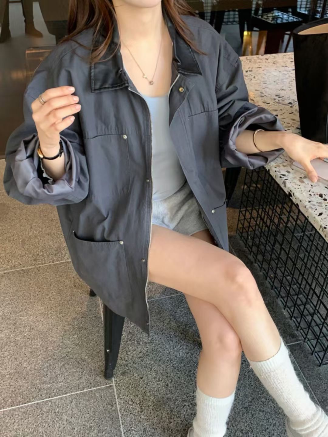 JUNO東大門代購女士新品26春夏時尚人氣真品推薦休閑夾克JUNO夾克