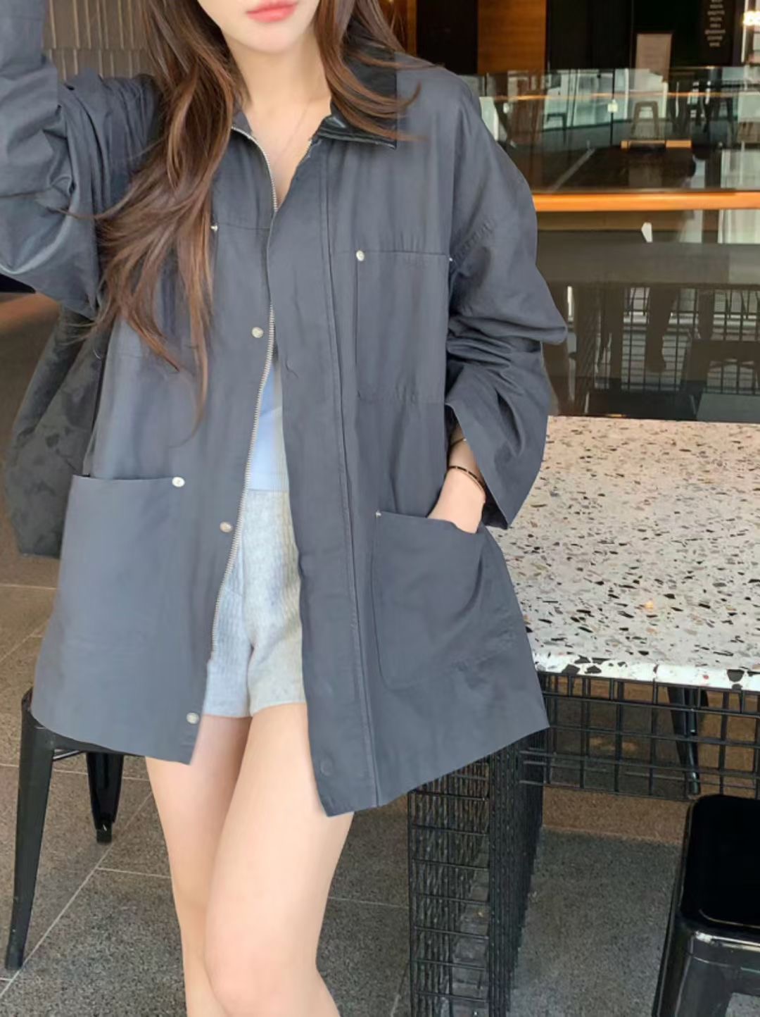 JUNO東大門代購女士新品26春夏時尚人氣真品推薦休閑夾克JUNO夾克圖色1