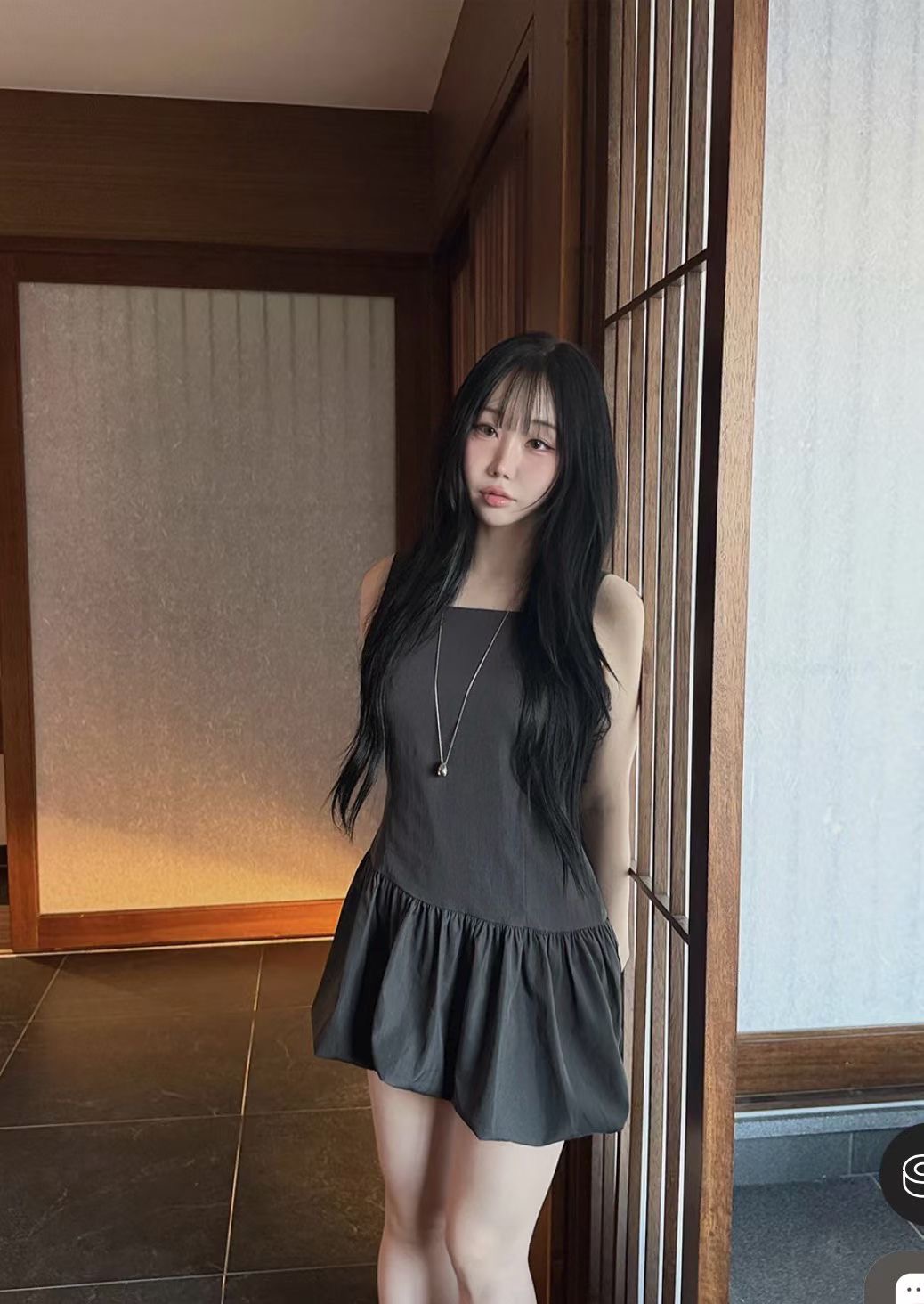 JUNO東大門代購女士新品人氣推薦時尚26春夏熱賣連衣裙褶裥JUNO連衣裙