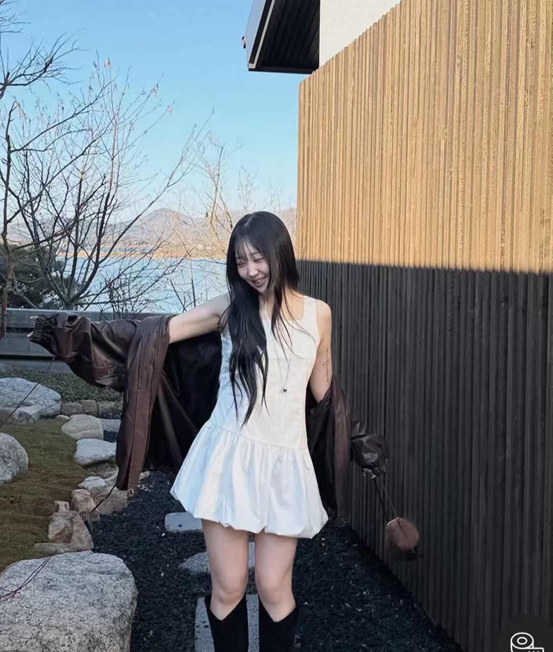 JUNO東大門代購女士新品人氣推薦時尚26春夏熱賣連衣裙褶裥JUNO連衣裙