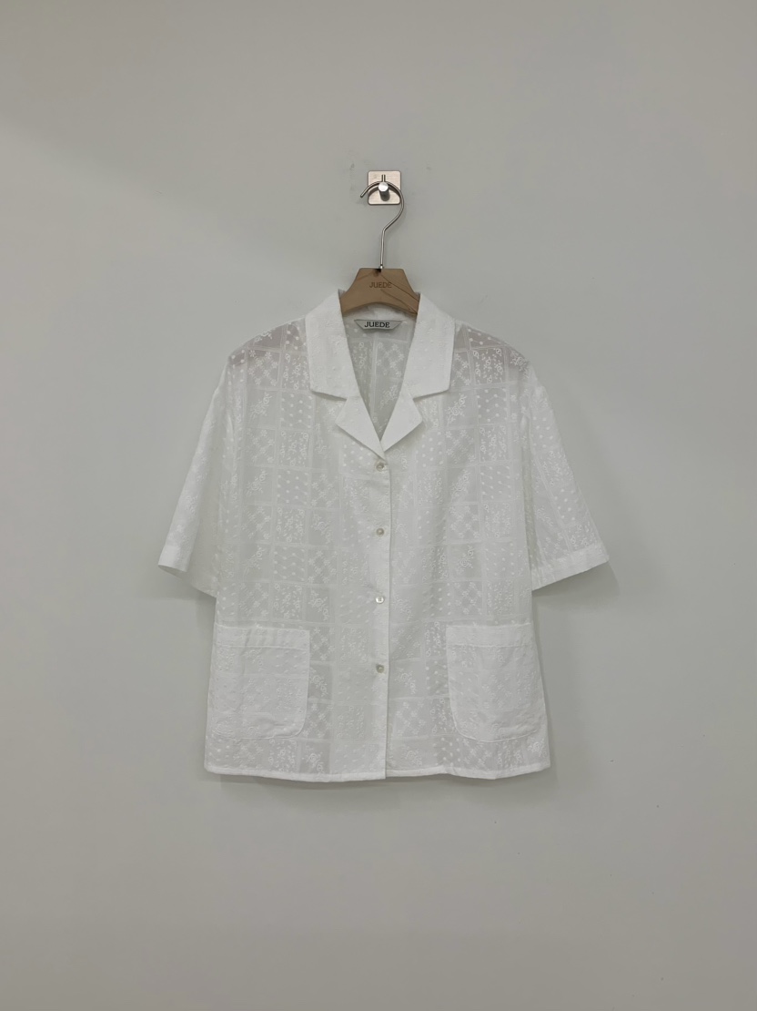 JUEDE韓國直郵女士新款熱賣襯衫蕾絲衫JUEDE襯衫/蕾絲衫圖色1