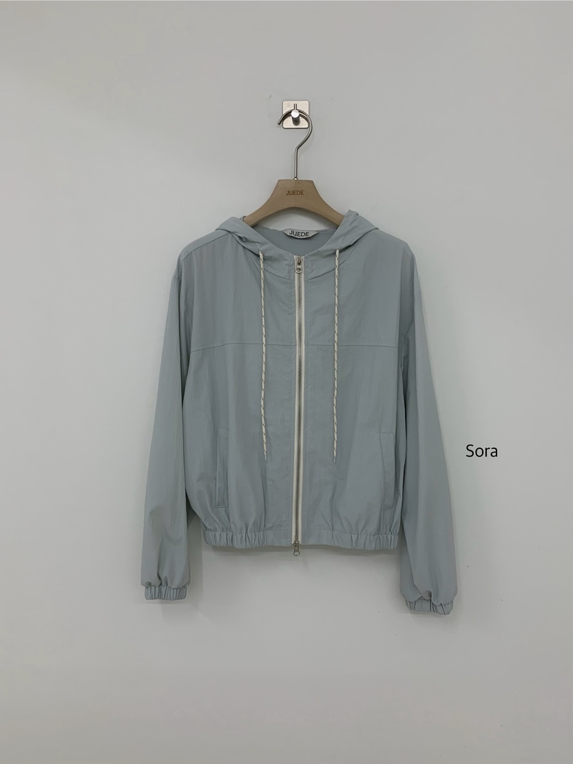 JUEDE東大門實拍女士新款人氣夾克連帽衫JUEDE夾克圖色2