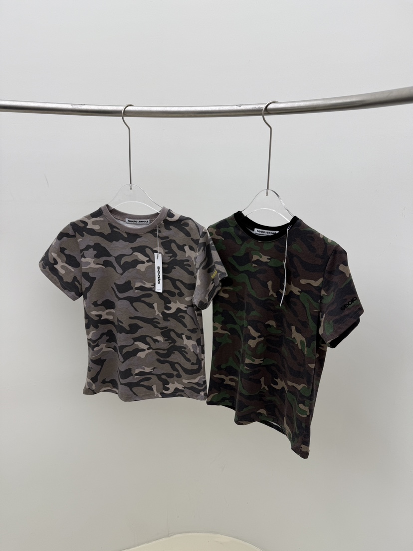 SEOLO東大門直郵女裝新款熱賣人氣職業推薦真品T恤刺繡迷彩Seolo seoulT恤