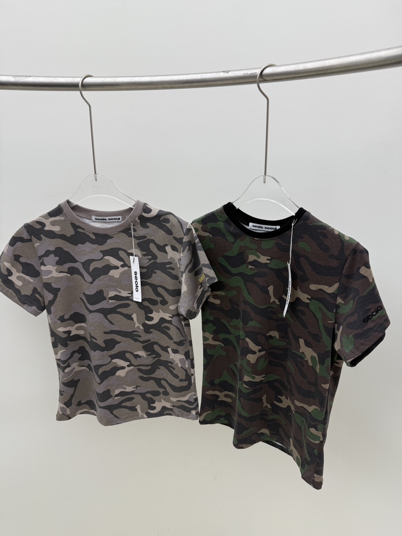 SEOLO東大門直郵女裝新款熱賣人氣職業推薦真品T恤刺繡迷彩Seolo seoulT恤