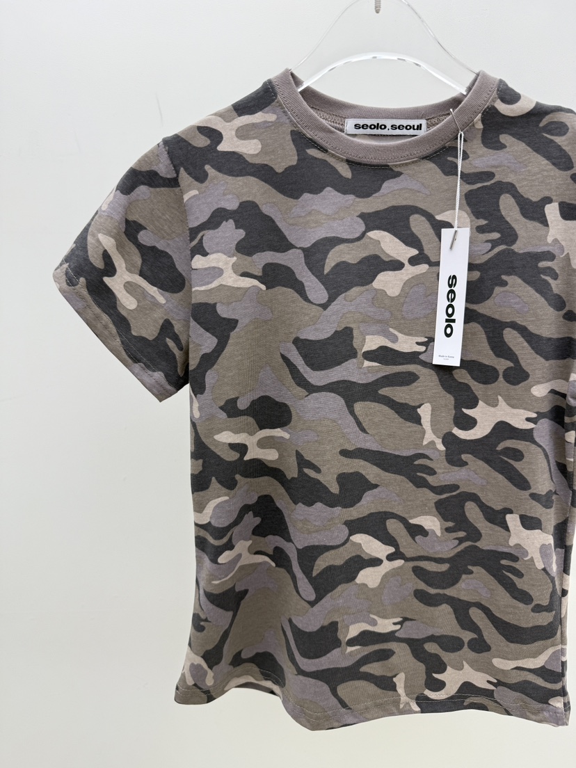 SEOLO東大門直郵女裝新款熱賣人氣職業推薦真品T恤刺繡迷彩Seolo seoulT恤