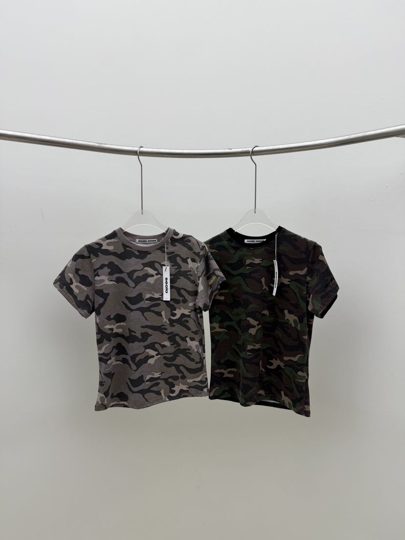 SEOLO東大門直郵女裝新款熱賣人氣職業推薦真品T恤刺繡迷彩Seolo seoulT恤
