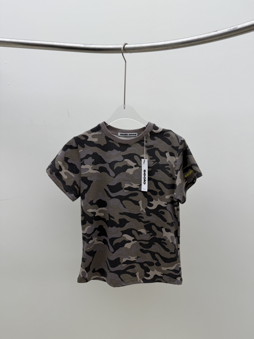 SEOLO東大門直郵女裝新款熱賣人氣職業推薦真品T恤刺繡迷彩Seolo seoulT恤圖色1