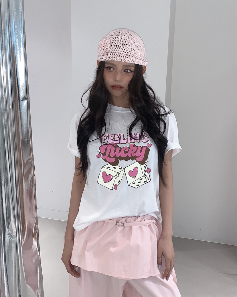 LIVE AID-P韓國代購女士新品26春夏推薦職業熱賣休閑T恤LIVE AID-PT恤