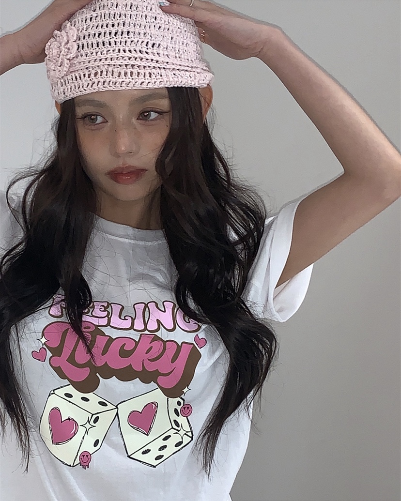 LIVE AID-P韓國代購女士新品26春夏推薦職業熱賣休閑T恤LIVE AID-PT恤