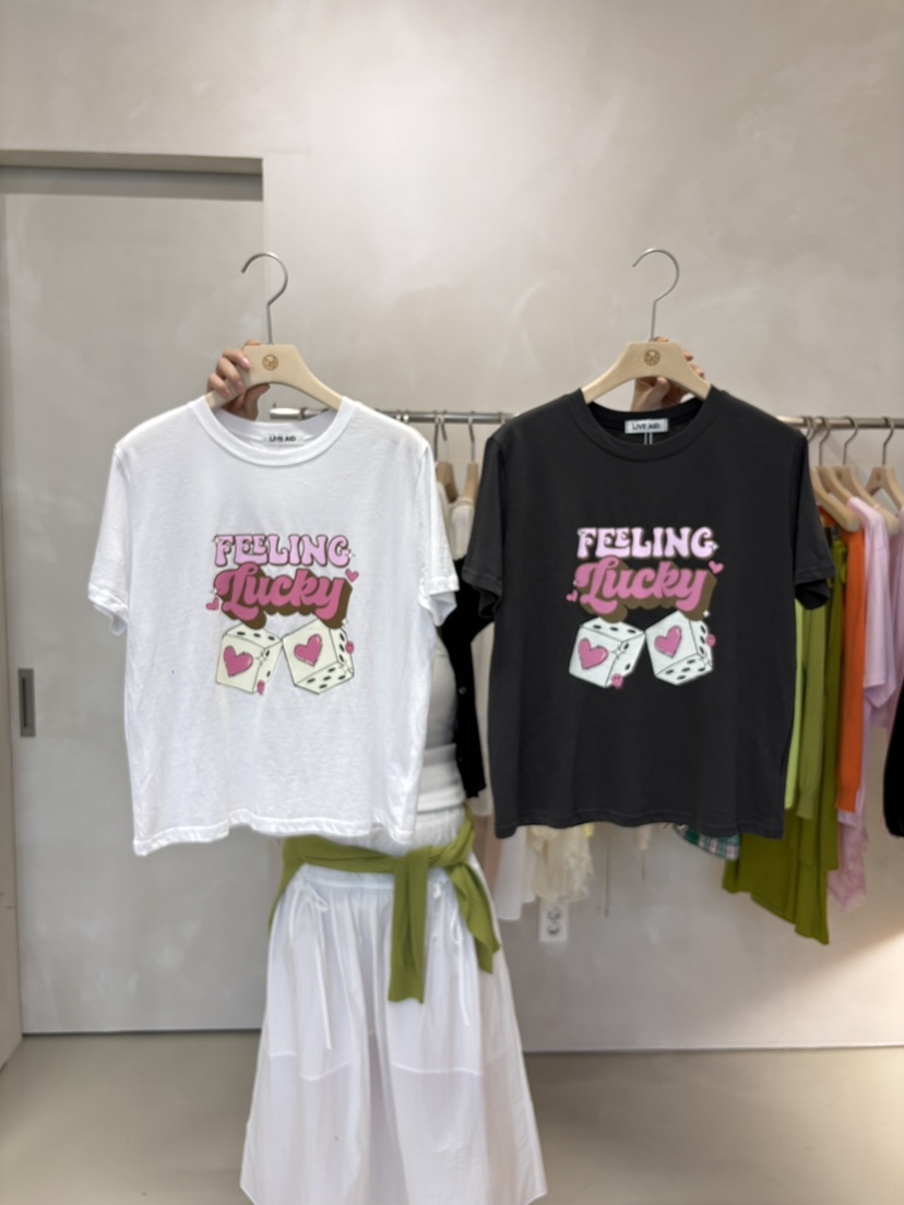 LIVE AID-P韓國代購女士新品26春夏推薦職業熱賣休閑T恤LIVE AID-PT恤