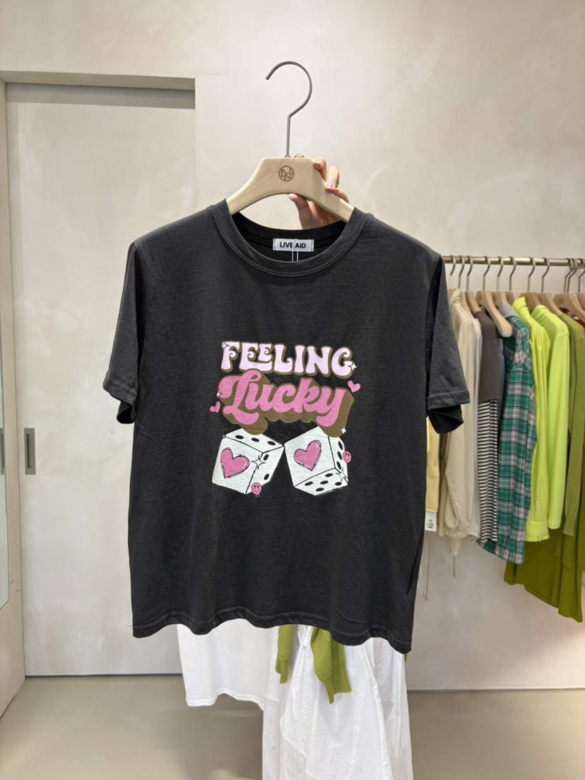 LIVE AID-P韓國代購女士新品26春夏推薦職業熱賣休閑T恤LIVE AID-PT恤圖色1