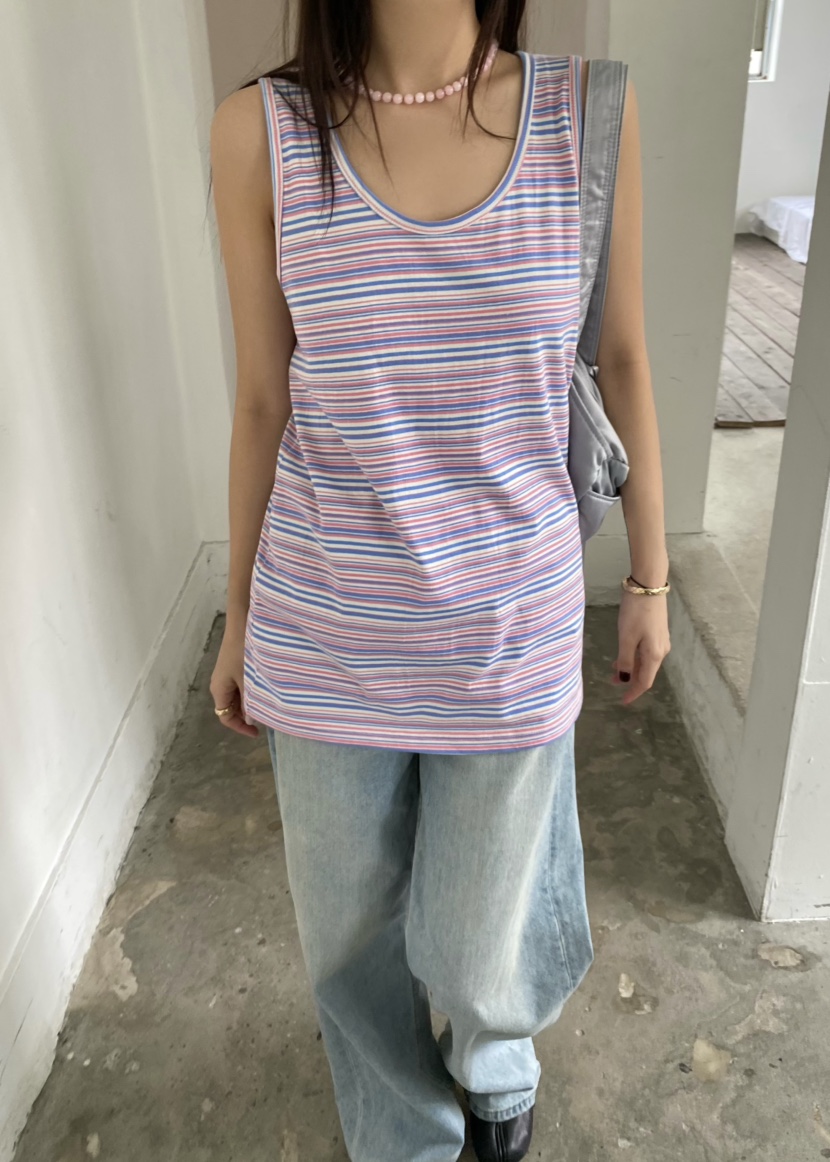 OUPPT東大門代購女裝新款休閑時尚熱賣推薦吊帶背心不含內搭OUPPT吊帶/背心圖色2