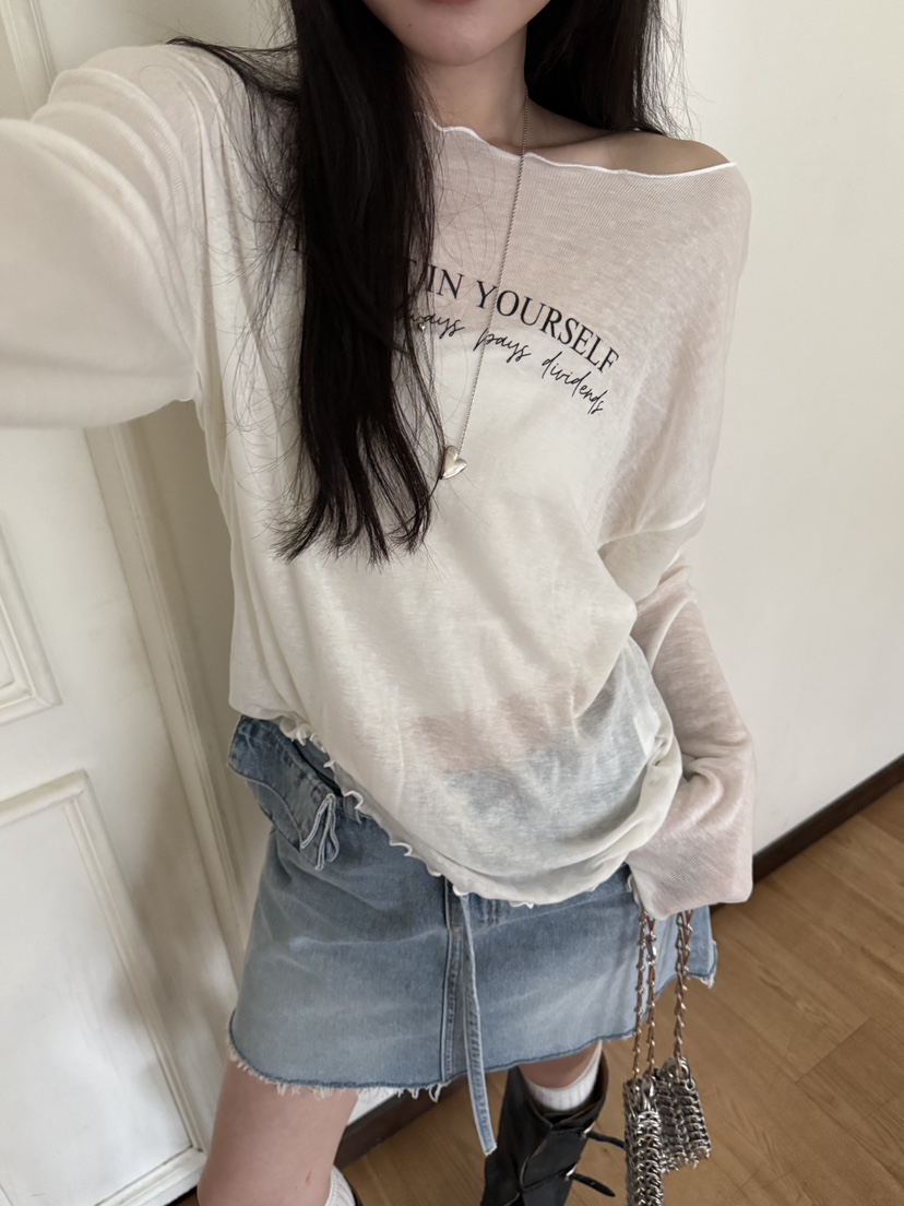 SPECIAL東大門實拍女士新品26春夏時尚職業長袖T恤不含內搭SPECIAL長袖T恤圖色1