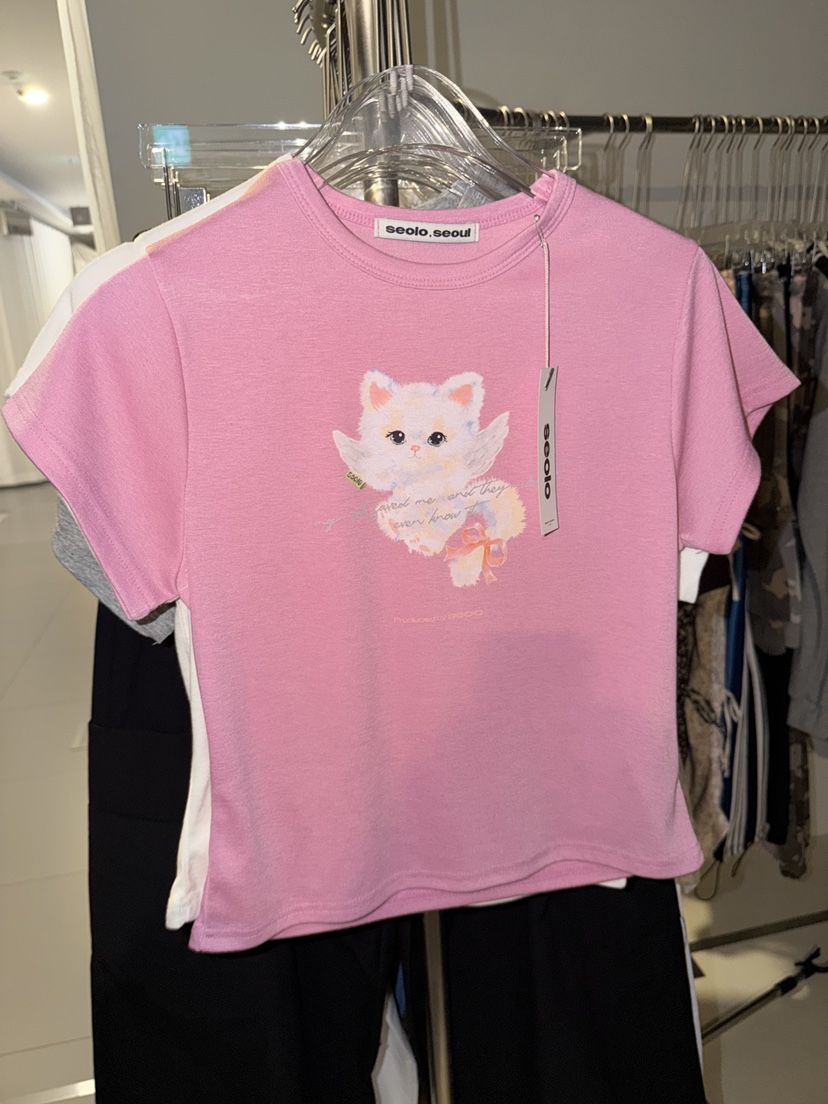 SEOLO東大門實拍女士新品26春夏推薦真品人氣職業熱賣T恤Seolo seoulT恤圖色2