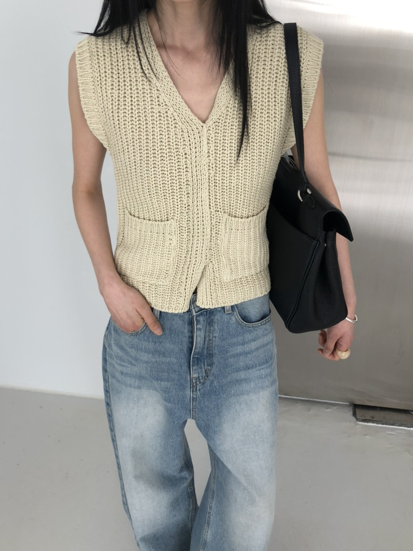 MOVENNE韓國直郵女士新款職業人氣熱賣休閑時尚26春夏馬甲MOVENNE馬甲