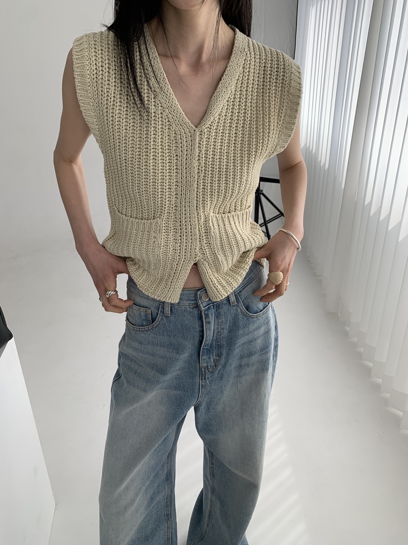 MOVENNE韓國直郵女士新款職業人氣熱賣休閑時尚26春夏馬甲MOVENNE馬甲