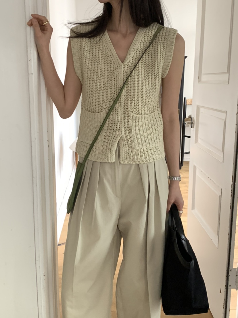 MOVENNE韓國直郵女士新款職業人氣熱賣休閑時尚26春夏馬甲MOVENNE馬甲