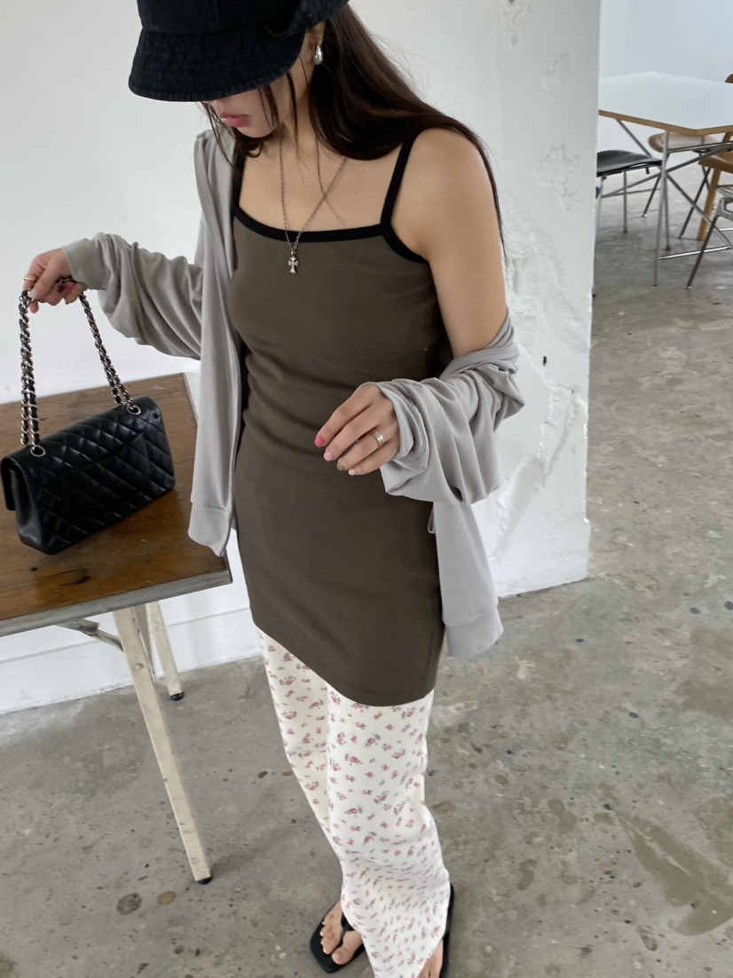 OUPPT韓國代購女士新品真品休閑時尚26春夏人氣連衣裙撞色OUPPT連衣裙