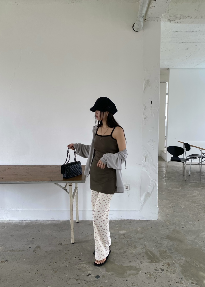 OUPPT韓國代購女士新品真品休閑時尚26春夏人氣連衣裙撞色OUPPT連衣裙