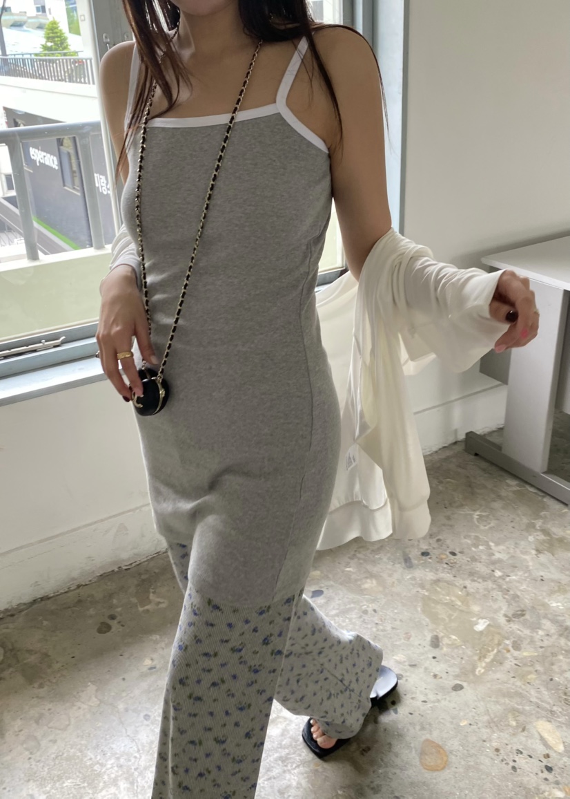 OUPPT韓國代購女士新品真品休閑時尚26春夏人氣連衣裙撞色OUPPT連衣裙