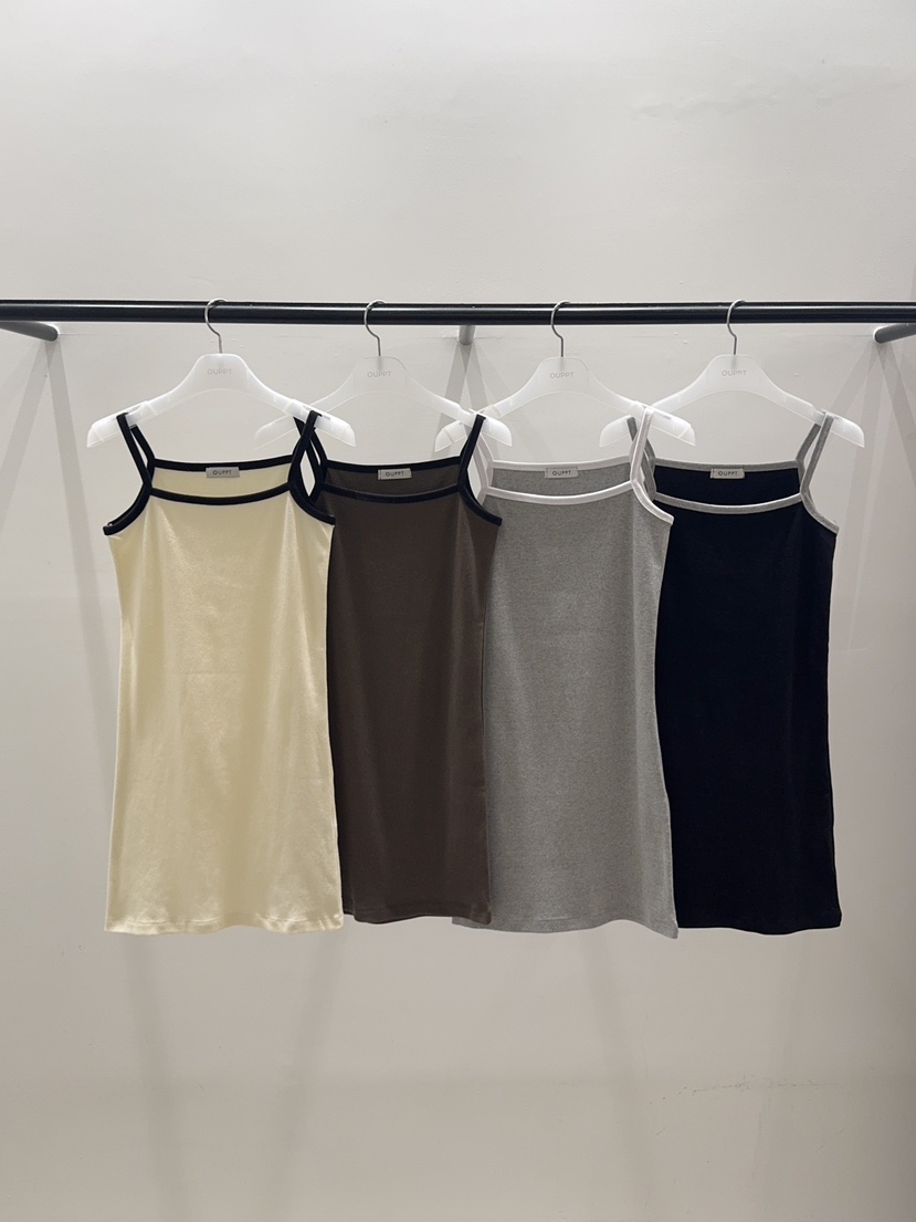 OUPPT韓國代購女士新品真品休閑時尚26春夏人氣連衣裙撞色OUPPT連衣裙