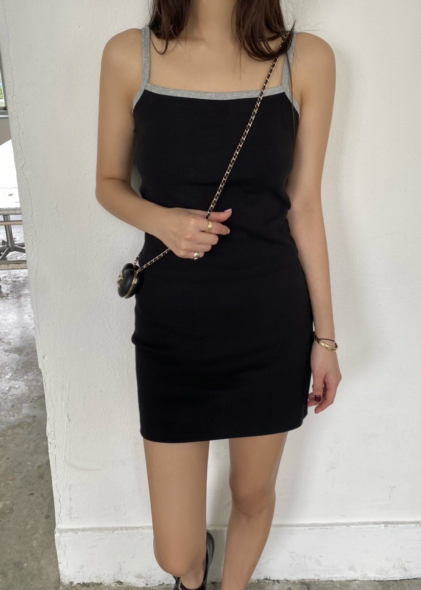 OUPPT韓國代購女士新品真品休閑時尚26春夏人氣連衣裙撞色OUPPT連衣裙圖色4