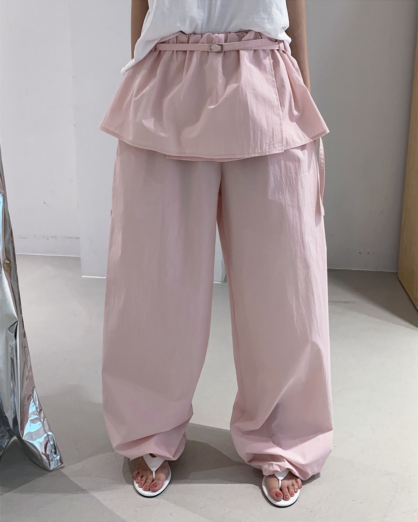 LIVE AID-P東大門直郵女士新款熱賣休閑時尚裙褲含腰繩LIVE AID-P裙褲