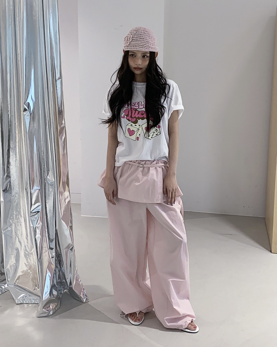 LIVE AID-P東大門直郵女士新款熱賣休閑時尚裙褲含腰繩LIVE AID-P裙褲