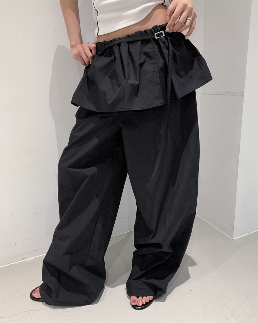 LIVE AID-P東大門直郵女士新款熱賣休閑時尚裙褲含腰繩LIVE AID-P裙褲