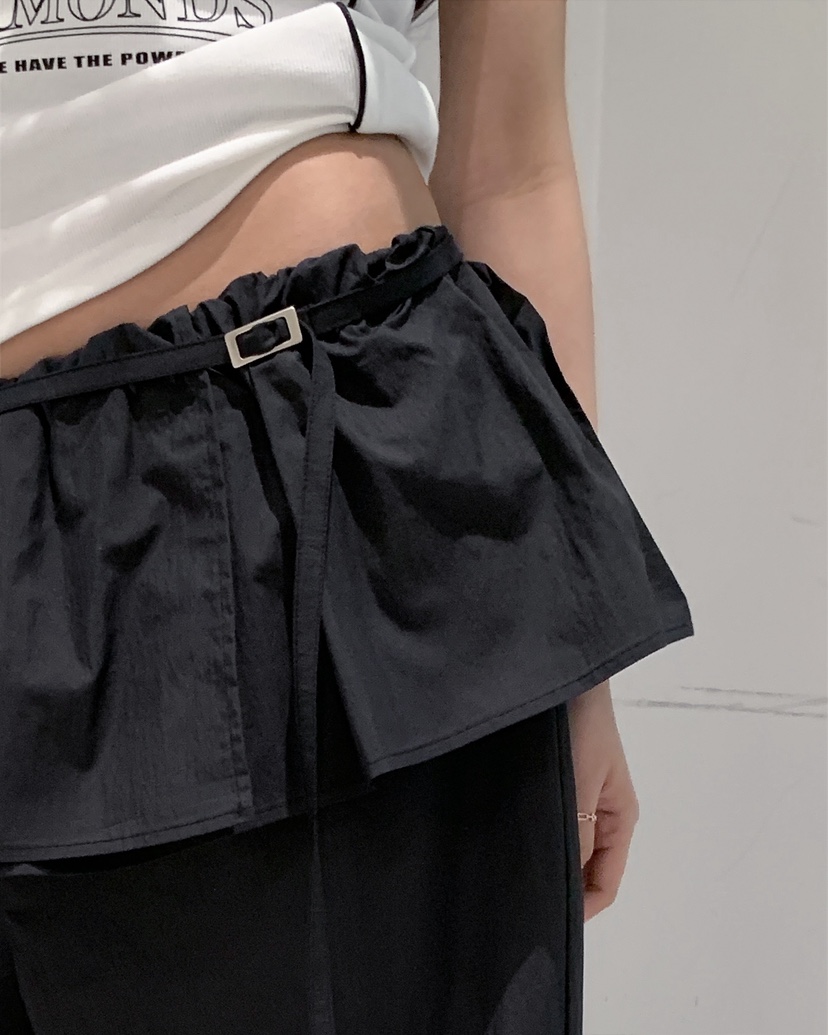 LIVE AID-P東大門直郵女士新款熱賣休閑時尚裙褲含腰繩LIVE AID-P裙褲