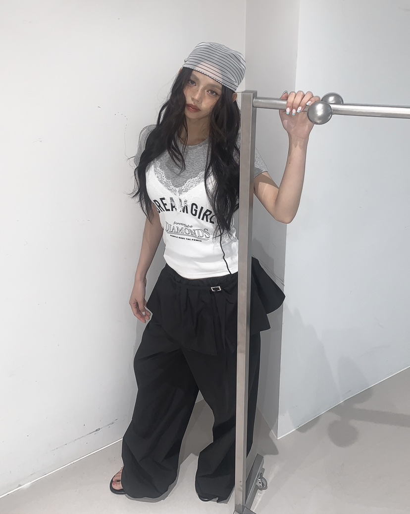 LIVE AID-P東大門直郵女士新款熱賣休閑時尚裙褲含腰繩LIVE AID-P裙褲