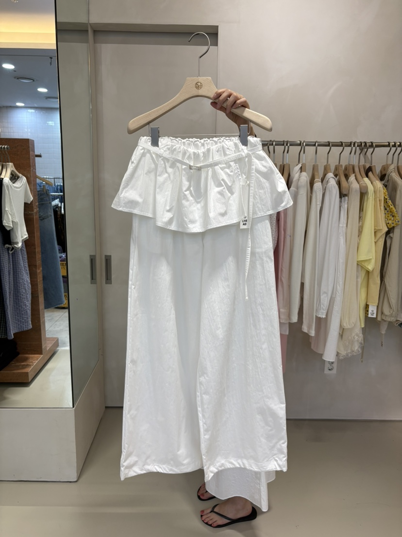 LIVE AID-P東大門直郵女士新款熱賣休閑時尚裙褲含腰繩LIVE AID-P裙褲圖色1