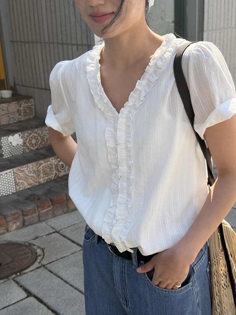 AMY GRACE-A韓國東大門代購女士新款推薦休閑襯衫蕾絲衫AMY GRACE-A襯衫/蕾絲衫