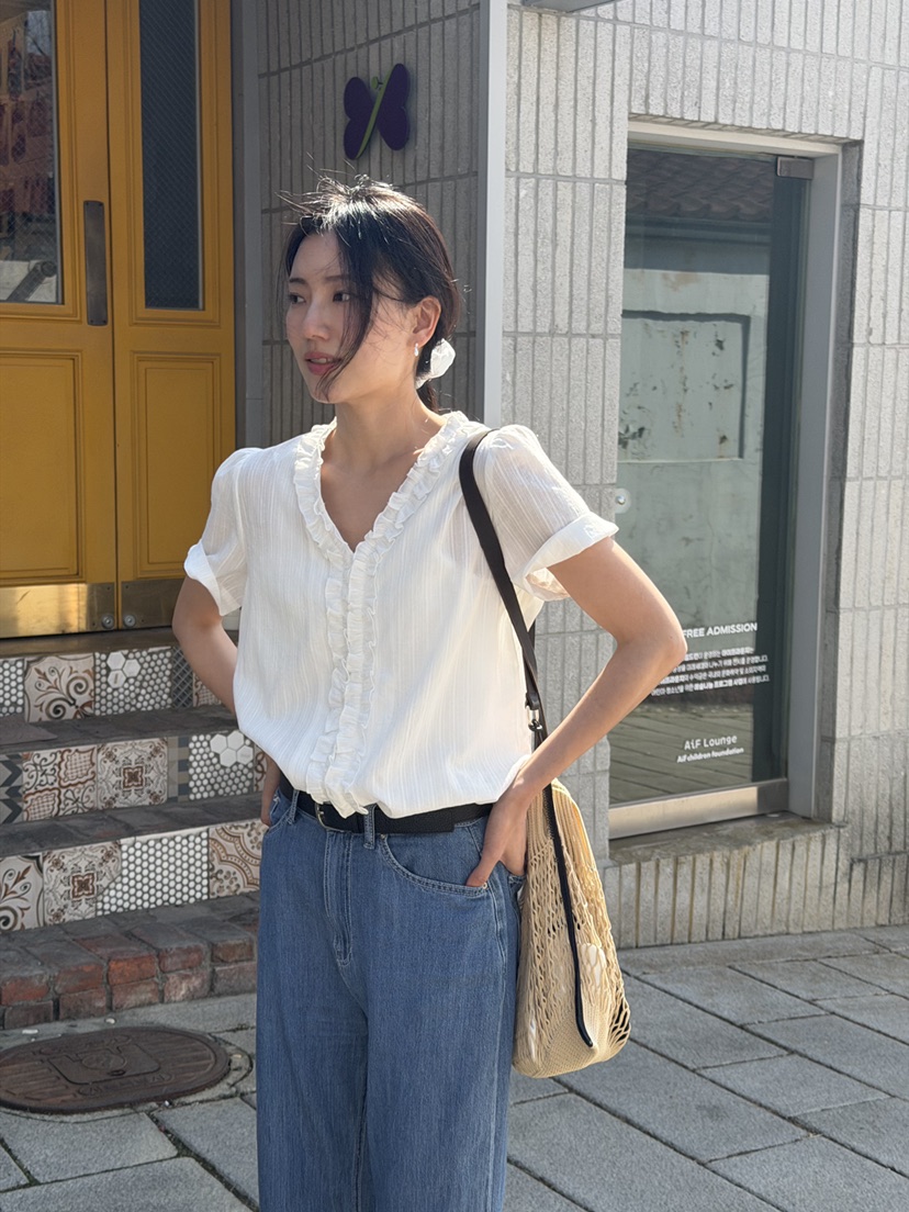 AMY GRACE-A韓國東大門代購女士新款推薦休閑襯衫蕾絲衫AMY GRACE-A襯衫/蕾絲衫